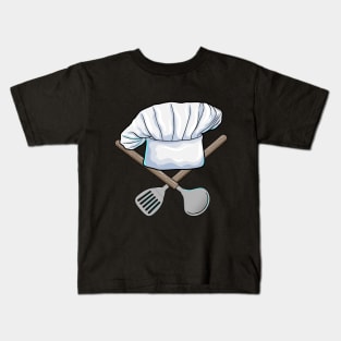 Chef hat with Wooden spoon Kids T-Shirt